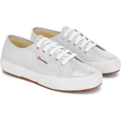 Superga Womens 2750 Lamew Trainers - Grey Silver