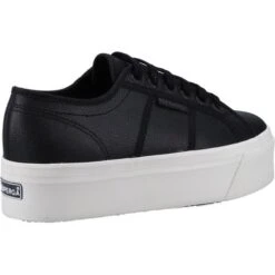 Superga Womens 2790 Leather Trainers - Black 8 Superga Womens 2790 Leather Trainers - Black -Fashion Shoe Store Superga 2790Leather Black 3 11