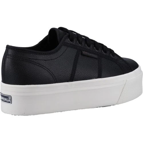 Superga Womens 2790 Leather Trainers - Black 5 Superga Womens 2790 Leather Trainers - Black - Image 3