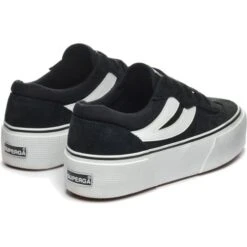 Superga Womens 3041 Revolley Trainers - Black White -Fashion Shoe Store Superga 3041Revolley Black 3 11
