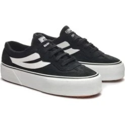 Superga Womens 3041 Revolley Trainers - Black White