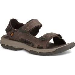 Teva Mens Langdon Leather Walking Sandal - Walnut