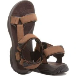 Teva Mens Terra FI Lite Leather Adjustable Sandal - Brown -Fashion Shoe Store Teva MTerraFILite BR 3 5