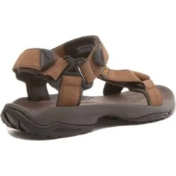 Teva Mens Terra FI Lite Leather Adjustable Sandal - Brown -Fashion Shoe Store Teva MTerraFILite BR 4 5