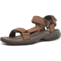 Teva Mens Terra FI Lite Leather Adjustable Sandal - Brown -Fashion Shoe Store Teva MTerraFILite BR 5 5