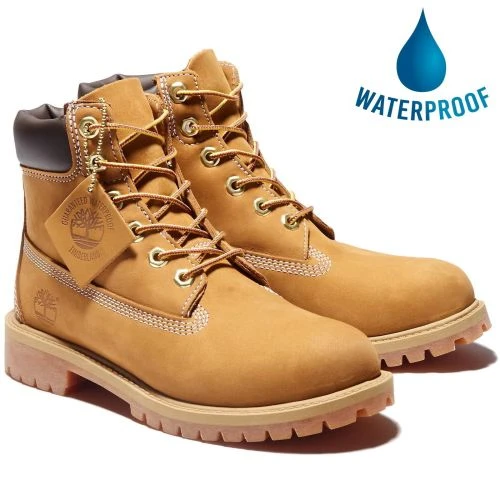 Timberland Junior 6 Inch Premium Waterproof Boots - 12909 - Wheat Yellow 3 Timberland Junior 6 Inch Premium Waterproof Boots - 12909 - Wheat Yellow
