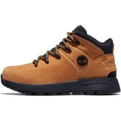 Timberland Youth Sprint Trekker Mid Waterproof Ankle Boots - Wheat - A2HRX -Fashion Shoe Store Timberland A2HRX WheatNubuck 7 7