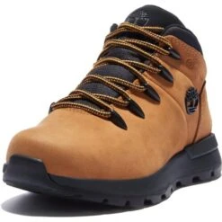 Timberland Youth Sprint Trekker Mid Waterproof Ankle Boots - Wheat - A2HRX -Fashion Shoe Store Timberland A2HRX WheatNubuck 8 7
