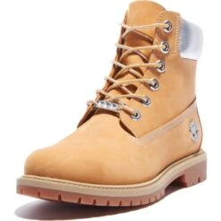 Timberland Womens 6 Inch Premium Waterproof Boots - Wheat - A2R1Z -Fashion Shoe Store Timberland A2r1Z Yellow 8 9