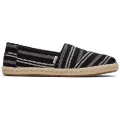 Toms Womens Classic Alpargata Rope Vegan Shoes - Black -Fashion Shoe Store Toms AlpargataRope Black 1 5