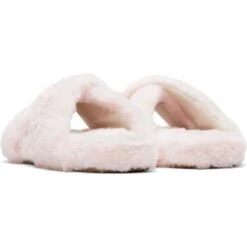 Toms Womens Susie Coss Over Vegan Slippers - Pink Faux Fur -Fashion Shoe Store Toms SusieSlipper Pink 1 5