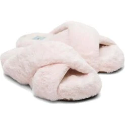 Toms Womens Susie Coss Over Vegan Slippers - Pink Faux Fur -Fashion Shoe Store Toms SusieSlipper Pink 3 5