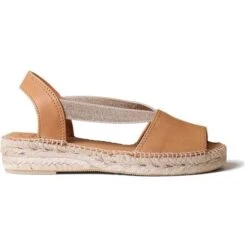 Toni Pons Womens Etna Leather Slingback Espadrille Sandals - Tan Curio