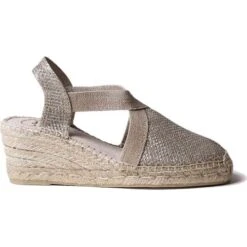 Toni Pons Womens Triton Slingback Wedge Espadrille Shoes - Platinum