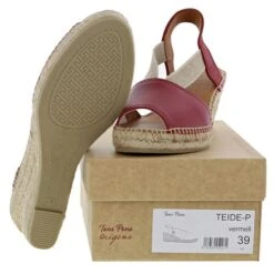 Toni Pons Womens Teide P Wedge Espadrille Sandals - Vermell -Fashion Shoe Store ToniPons TeideP Vermell SOLE 16
