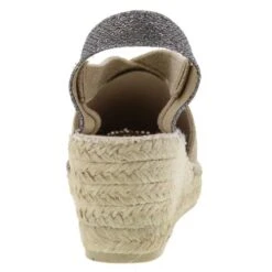 Toni Pons Womens Triton Slingback Wedge Espadrille Shoes - Plom Silver -Fashion Shoe Store ToniPons Triton Plom04 9