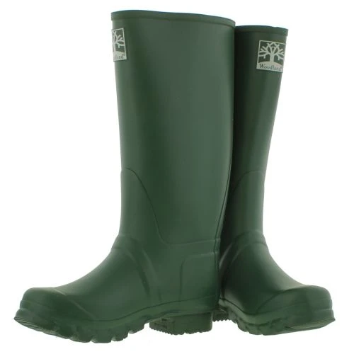 Woodland Mens Womens Wellies Wide Fit Wellington Boots - Green 5 Woodland Mens Womens Wellies Wide Fit Wellington Boots - Green - Image 3