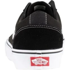 Vans Mens Ward Trainers - Black White -Fashion Shoe Store Vans WardSuedeCanvas BkWhite 5 8