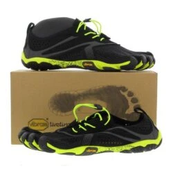 Vibram Five Fingers Mens V-Run Vegan Barefoot Shoes - Black Yellow 15 Vibram Five Fingers Mens V-Run Vegan Barefoot Shoes - Black Yellow -Fashion Shoe Store Vibram V Run BlkYell PAIR Extra 22