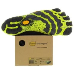 Vibram Five Fingers Mens V-Run Vegan Barefoot Shoes - Black Yellow 19 Vibram Five Fingers Mens V-Run Vegan Barefoot Shoes - Black Yellow -Fashion Shoe Store Vibram V Run BlkYell SOLE Extra 22