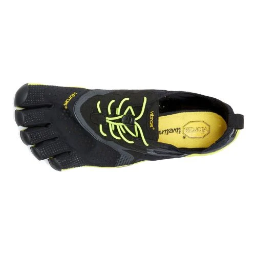 Vibram Five Fingers Mens V-Run Vegan Barefoot Shoes - Black Yellow 4 Vibram Five Fingers Mens V-Run Vegan Barefoot Shoes - Black Yellow - Image 2
