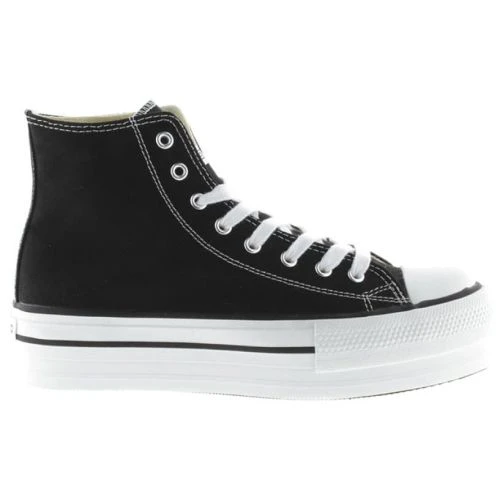 Victoria Shoes Womens Tribu Hi Trainers - Black 6 Victoria Shoes Womens Tribu Hi Trainers - Black - Image 4