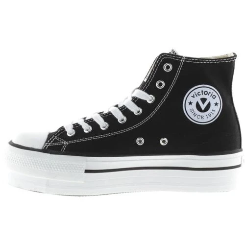 Victoria Shoes Womens Tribu Hi Trainers - Black 4 Victoria Shoes Womens Tribu Hi Trainers - Black - Image 2