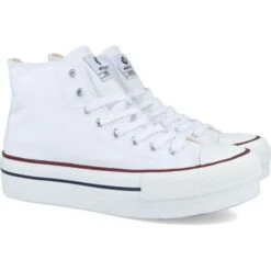 Victoria Shoes Womens Tribu Hi Trainers - Blanco -Fashion Shoe Store VictoriaShoes 1061101 White 2 5