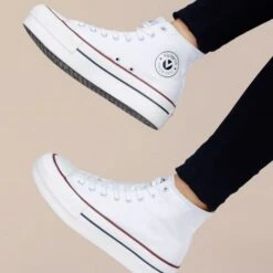 Victoria Shoes Womens Tribu Hi Trainers - Blanco -Fashion Shoe Store VictoriaShoes 1061101 White 3 5