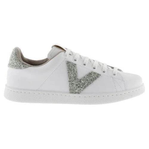 Victoria Shoes Womens Tenis Logo Glitter Trainers - Jade 3 Victoria Shoes Womens Tenis Logo Glitter Trainers - Jade