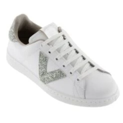 Victoria Shoes Womens Tenis Logo Glitter Trainers - Jade 11 Victoria Shoes Womens Tenis Logo Glitter Trainers - Jade -Fashion Shoe Store VictoriaShoes 125188 Jade 2 5