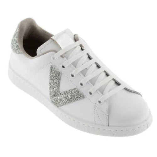 Victoria Shoes Womens Tenis Logo Glitter Trainers - Jade 7 Victoria Shoes Womens Tenis Logo Glitter Trainers - Jade - Image 5