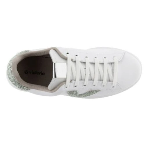 Victoria Shoes Womens Tenis Logo Glitter Trainers - Jade 6 Victoria Shoes Womens Tenis Logo Glitter Trainers - Jade - Image 4