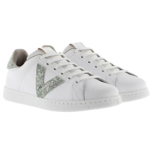 Victoria Shoes Womens Tenis Logo Glitter Trainers - Jade 4 Victoria Shoes Womens Tenis Logo Glitter Trainers - Jade - Image 2
