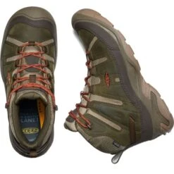 Keen Mens Circadia Mid Waterproof Walking Boots - Dark Olive Potters Clay -Fashion Shoe Store WPM DarkOlivePottersClay 5804803