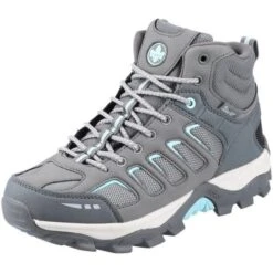 Rieker Womens Water Resistant Walking Hiking Boots - Grey