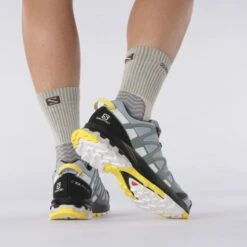 Salomon Womens XA Pro 3D V8 GTX Waterproof Shoes - Zen Blue White Golden Kiwi -Fashion Shoe Store XAPro3Dv8 ZenBlueWtKiwi 8782166 1