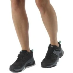 Salomon Womens X Ultra 4 GTX Waterproof Shoes - Black Stormy Weather -Fashion Shoe Store ackStormyWeatherOpalBlue 7730353