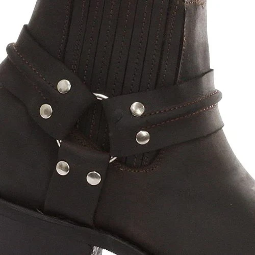 Grinders Mens Renegade Lo Harness Cowboy Biker Boots - Brown 9 Grinders Mens Renegade Lo Harness Cowboy Biker Boots - Brown - Image 7