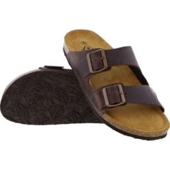 Plakton Mens Seth Malaga Adjustable Slide Sandals - Dark Brown -Fashion Shoe Store alaga 175857 MARRON448X A855650