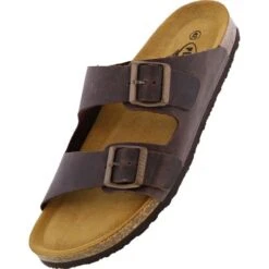 Plakton Mens Seth Malaga Adjustable Slide Sandals - Dark Brown -Fashion Shoe Store alaga 175857 MARRON448X C855652