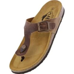 Plakton Womens San Sebastian Toe Post Sandals - Tan -Fashion Shoe Store anSebastian 181671 ROBLE C855025