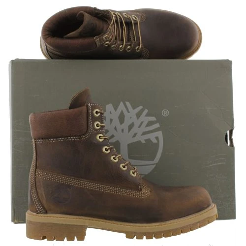 Timberland Mens 6 Inch Premium Waterproof Boots - 27097 -Brown 4 Timberland Mens 6 Inch Premium Waterproof Boots - 27097 -Brown - Image 2