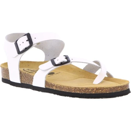Plakton Womens Savannah Ankle Toe Post Sandals - White 3 Plakton Womens Savannah Ankle Toe Post Sandals - White
