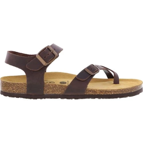 Plakton Womens Savannah Ankle Toe Post Sandals - Dark Brown 4 Plakton Womens Savannah Ankle Toe Post Sandals - Dark Brown - Image 2