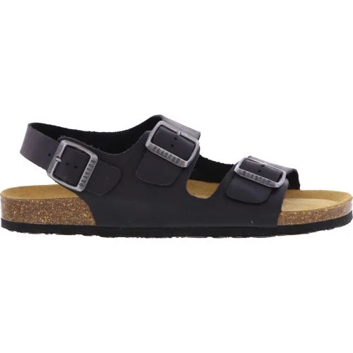 Plakton Mens Saul Malaga Adjustable Slide Sandals - Black 4 Plakton Mens Saul Malaga Adjustable Slide Sandals - Black - Image 2