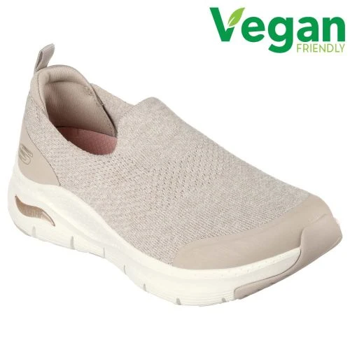 Skechers Womens Arch Fit Quick Start Trainers - Taupe 3 Skechers Womens Arch Fit Quick Start Trainers - Taupe