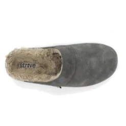 Strive Womens Vienna Orthotic Slippers - Charcoal Grey 7 Strive Womens Vienna Orthotic Slippers - Charcoal Grey -Fashion Shoe Store charcoal grey top view 11580612 2