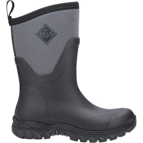 Muck Boots Womens Arctic Sport II Mid Neoprene Wellies - Black Grey 5 Muck Boots Womens Arctic Sport II Mid Neoprene Wellies - Black Grey - Image 3