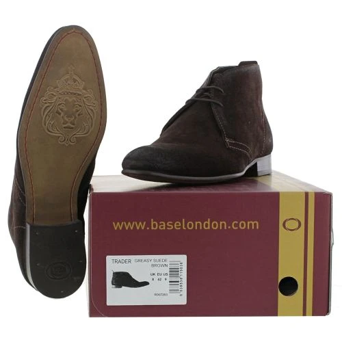 Base London Mens Trader Chukka Boots - Suede Brown 6 Base London Mens Trader Chukka Boots - Suede Brown - Image 4